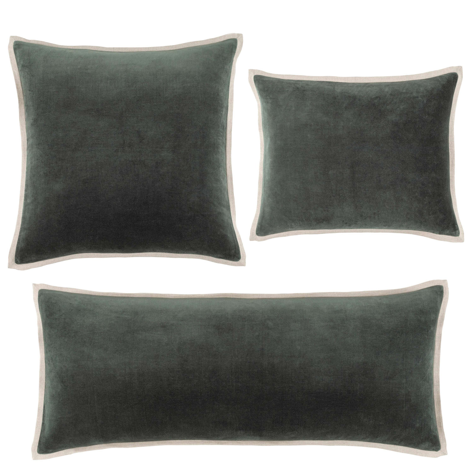 Gehry Cotton Pillow Cover, Everglade, Rectangle 16"H x 40"W, Pillow Cover Only - No Insert