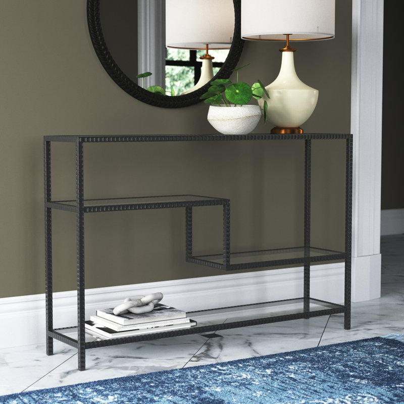 Candice 52'' Glass Top Console Table