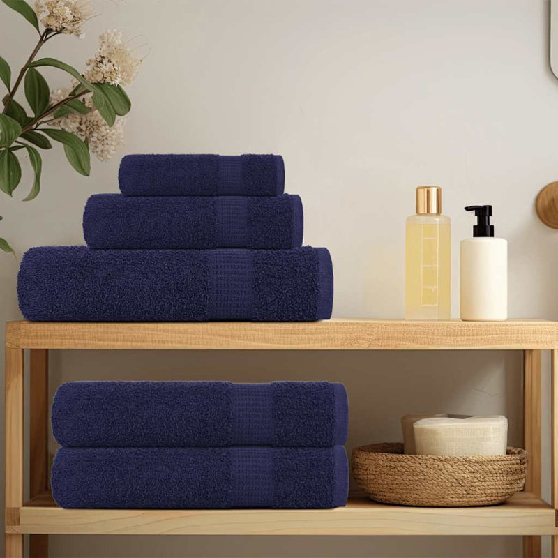 Randeen 100% Cotton Bath Towel, Navy blue