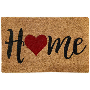 Barnyard Designs No Shedding, Non-Slip, 30x17 Brown 'Home Sweet Home'  Doormat Welcome Mat with Heavy Duty Backing for Outdoors and Indoors, Large
