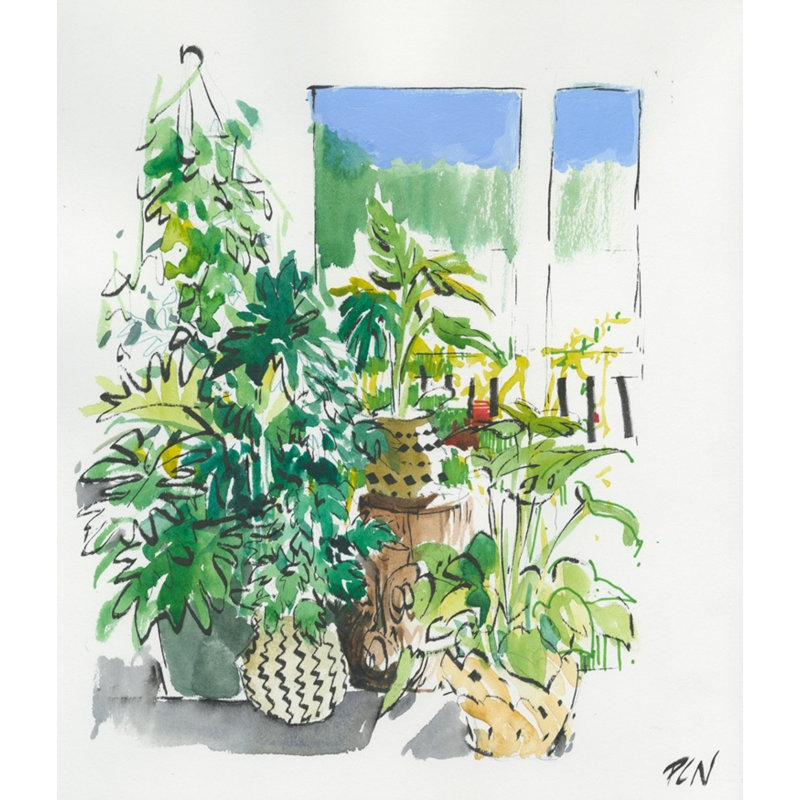 Sun Room 2 Print by PC Ngo, 32" H x 25" W, Gold Framed