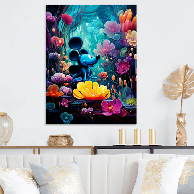 Underwater Sweet Pop Flower Dream - Art mural en métal Pop Art