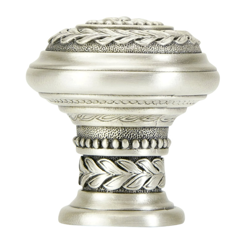 KINGSTON KNOB; BURNISHED, Silver