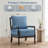 Lorentz Modern Farmhouse Accent Chair 25.5" Wide with Turned Wood and Solid Frame-867142249-867142253