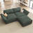 Bouley  Corduroy Modular Sectional Sofa L-shaped Cloud Couch-2136135633