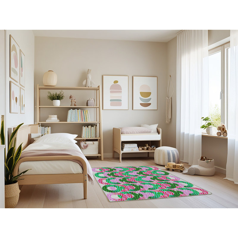Geometric Indoor Rug, Rectangle 3' x 5'