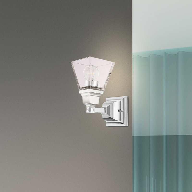 Applique murale de salle de bain 1 lumière Anfrenee, Chrome poli