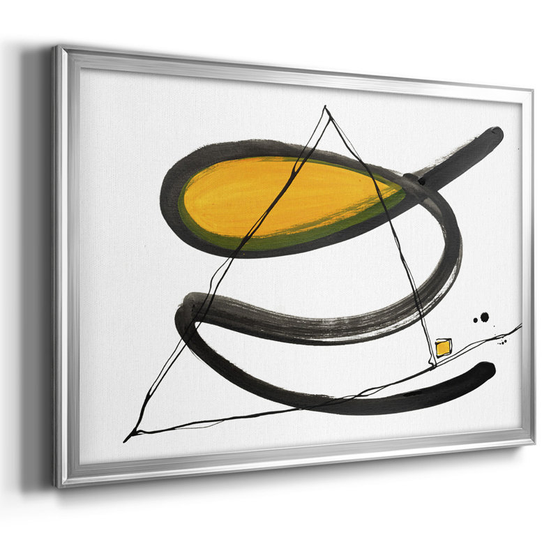 Think About It V-Framed Gallery Wrapped Canvas, Silver, 26" H x 38" W x 1.5" D