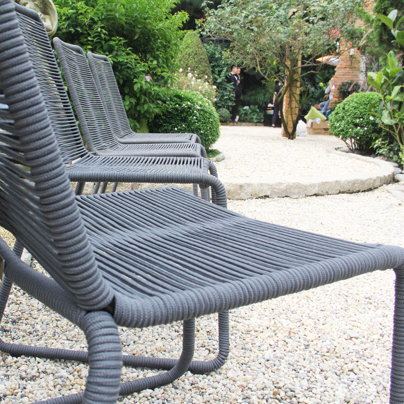  Neil Chair Stacking Patio Dining Chair/ Restaurant Chair (Set of 4), Gray