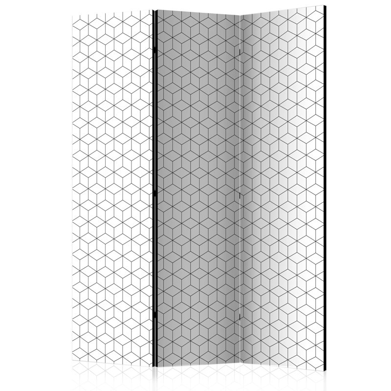 Grasmick 135cm W x 172cm H 3 - Panel Solid Wood Folding Room Divider