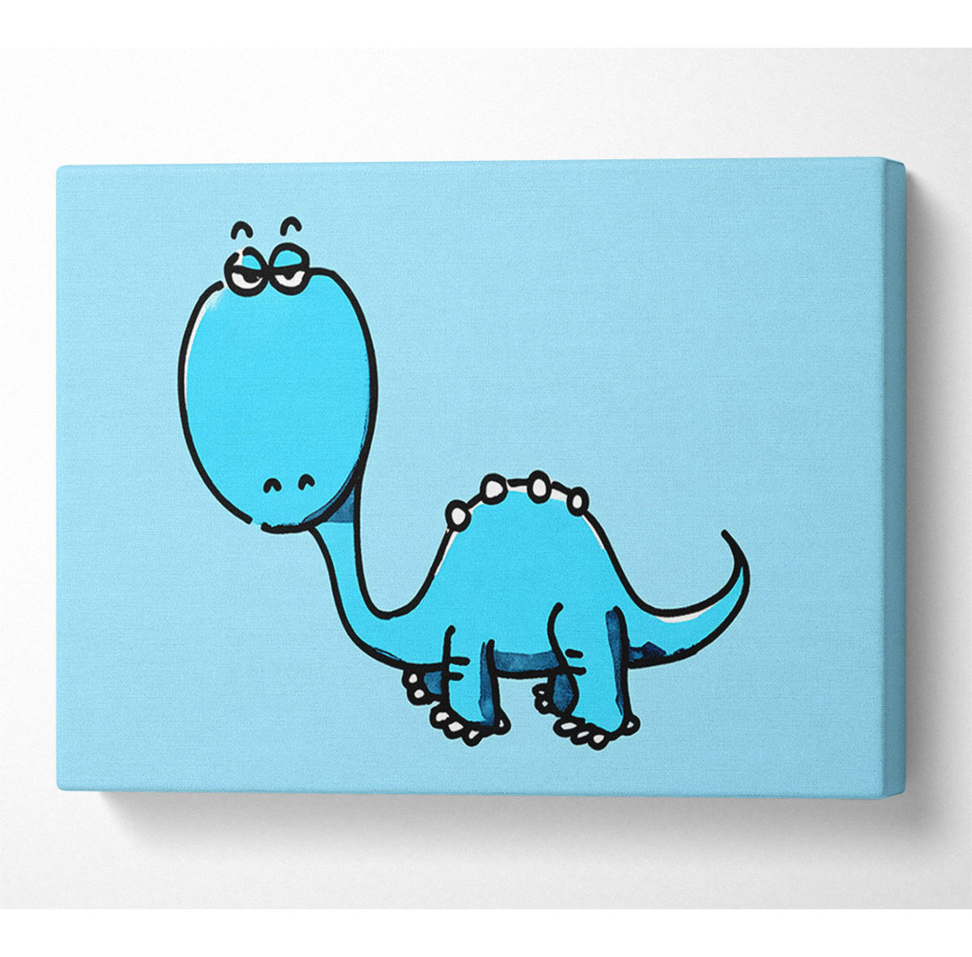 Dinosaur Not Im beeindruckend Baby Blue Canvas Aquarell