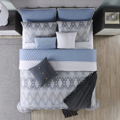 Ensemble d'édredon réversible en microfibre 10 pièces Langdon