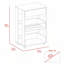White and Dark Walnut 1-Drawer 2-Shelf Kitchen Cart with Caster