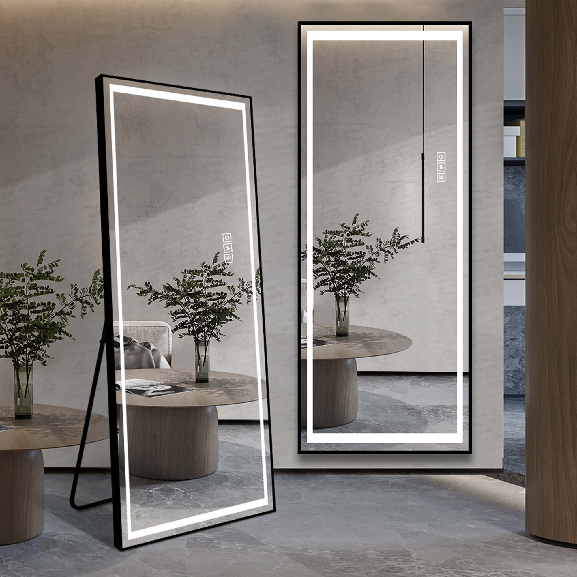 Brayden Studio® Dashai Metal Floor Mirror | Wayfair