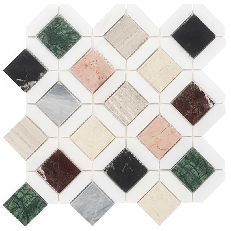 Nola 2x2 Polished Marble Mosaic Tile