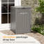 Boîte de livraison 48 gallons pour l'extérieur - Rangement en résine imperméable et verrouillable pour porche, patio et bord de la route-130784826