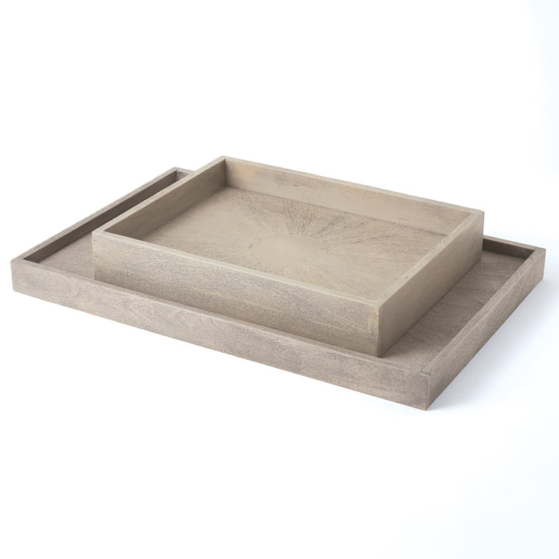 Driftwood Ottoman Tray-Grey