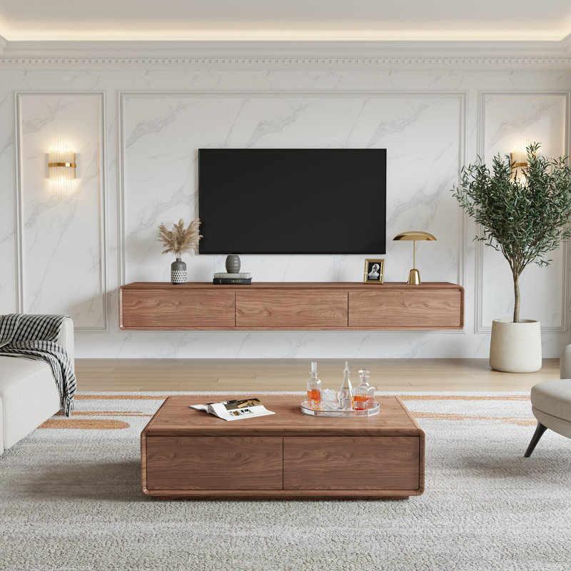 78.74" Modern Floating TV Satnd With 3 Drawers, 78.74"