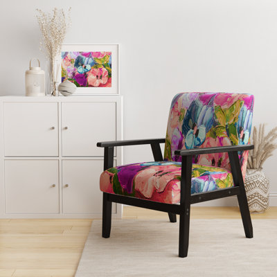 Chaise avec accoudoirs en velours Idona