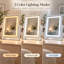 Miroir de maquillage rectangulaire lumineux avec bande DEL intégrée, 3 modes de couleur, miroir grossissant x10 et rotation à 360°