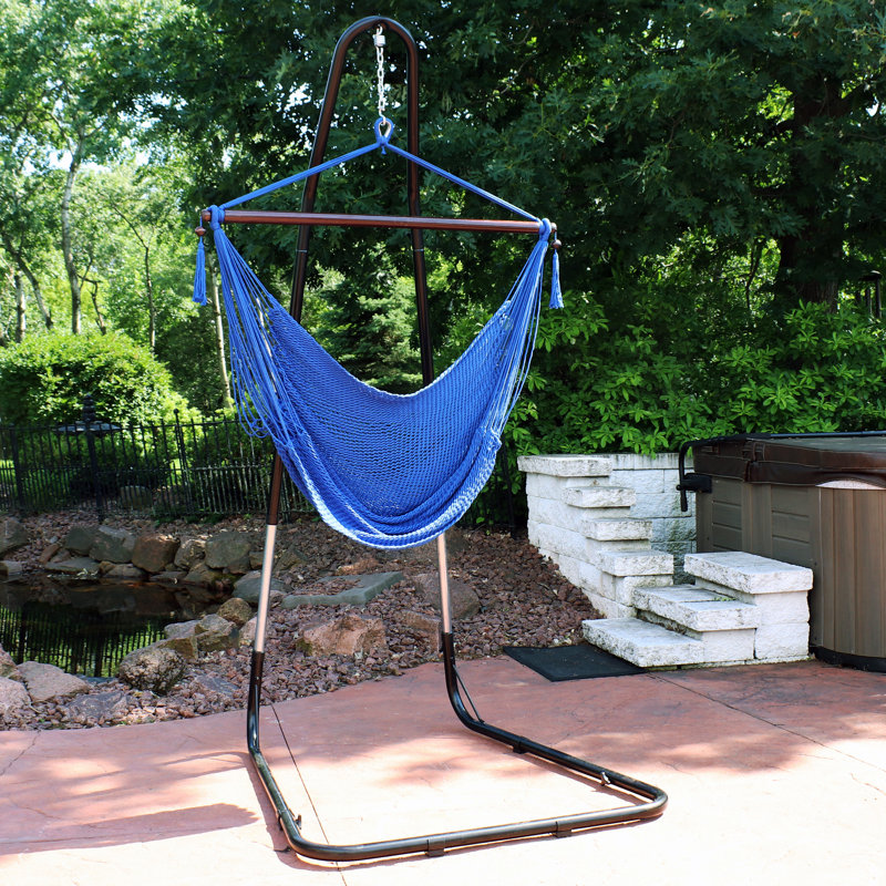Chaise hamac suspendue Poe, Bleu