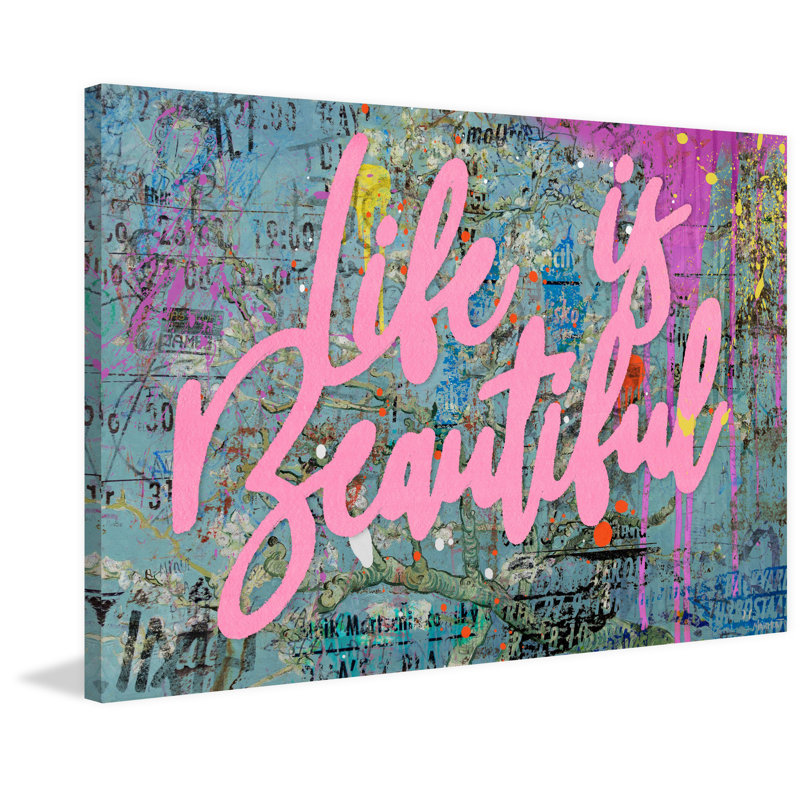 "The Beautiful Life", reproduction sur toile tendue, H 24 po x l 36 po