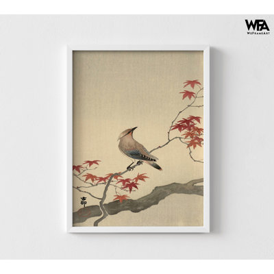 Reproduction d'art oiseau, Art mural asiatique encadré, reproduction de peinture Nature, branche d'art, décoration murale nature, art mural encadré, art mural surdimensionné