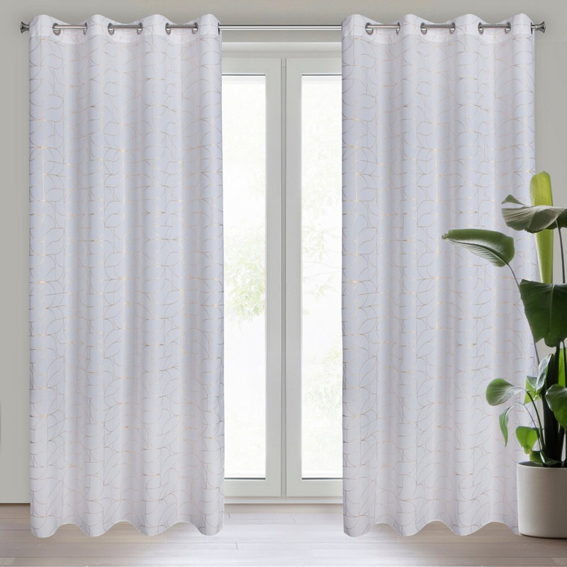 Evi Semi Sheer Curtain Single Panel, White