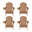 Besteiro Adirondack PEHD texture de bois pliable avec porte-gobelet-109867482