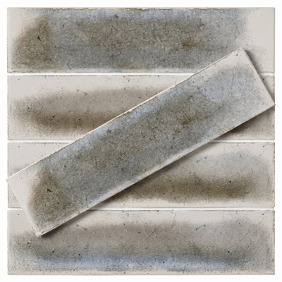 Calypso White Glossy 2.5x10 Porcelain Subway Wall Tile