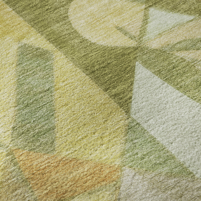 Tapis abstrait lavable à la machine de qualité supérieure AMF1758, Rectangle 1 pi 8 po x 2 pi 6 po