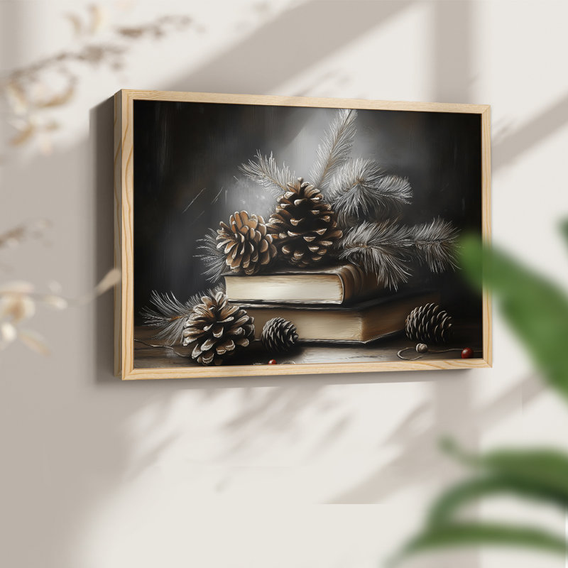 Art de Noël - Dccccxciii - reproduction encadrée - réversible, H 16 po x l 20 po, Naturel
