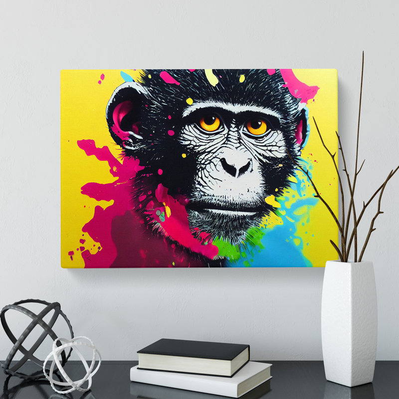 Monkey Splash Vol.1 Abstract - Wrapped Canvas, 50cm H x 76cm W x 3cm D