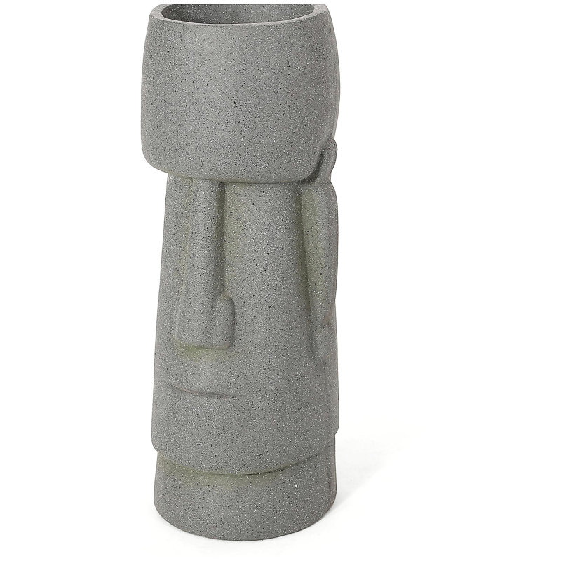 Outdoor Planter, 24.25" H x 9.25" W x 9.25" D, Stone Gray