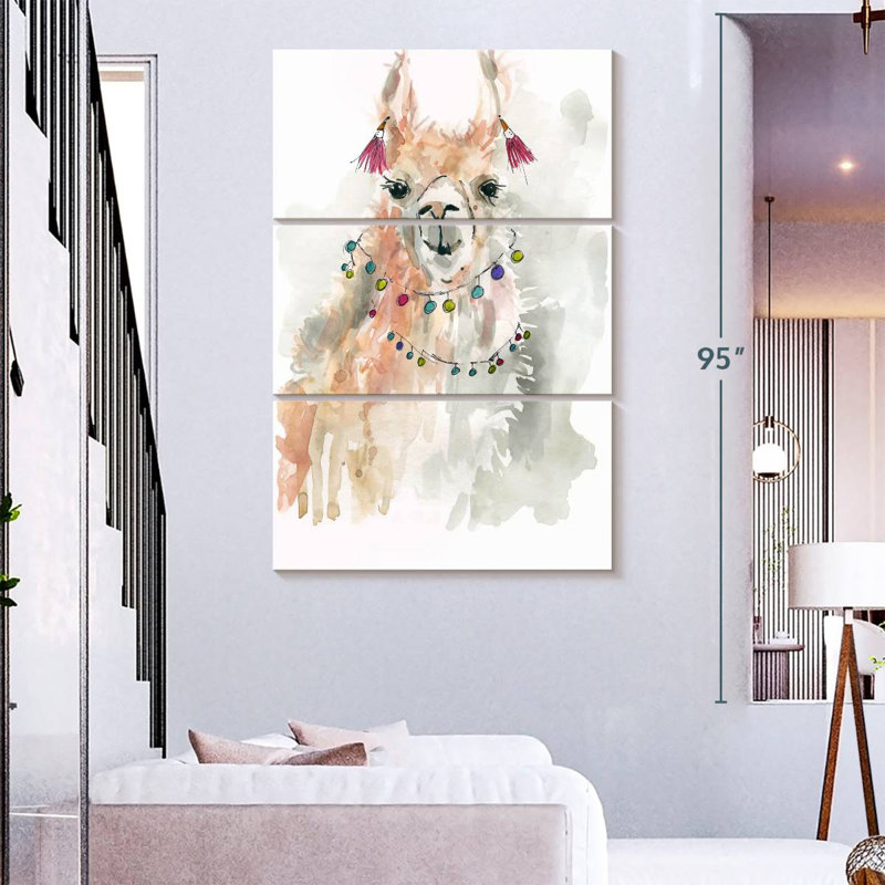 Llama Drama I, 74" H x 48" W