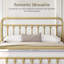 Metal Bed Frame with Vintage Headboard-440224278-435665680