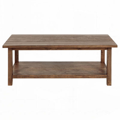 Wood Coffee Table with Shelf