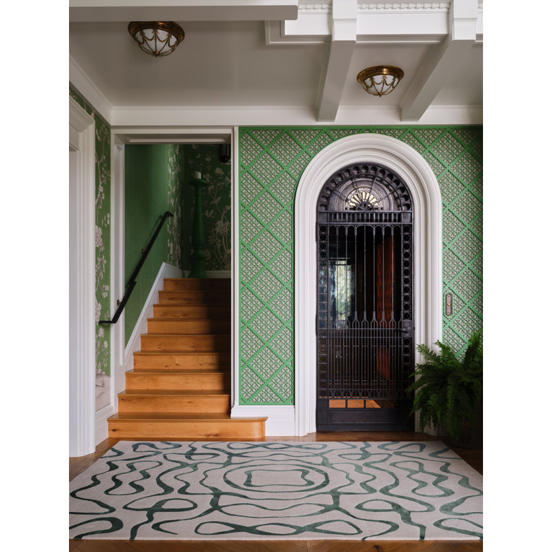 Ken Fulk Sonic Spruce Area Rug, Rectangle 4' x 6'