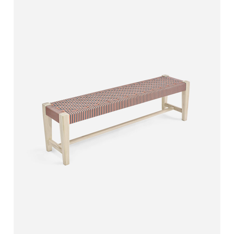 Masaya Upholstered Bench, Shell/Tropical