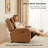 Zero zero clearence recliner  Power Recliner With Dual Motor Adjustable Headrest, Scratch-Resistant Faux Leather, USB Charging, Brown-1706892098