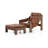 Tuckerman 30" W Leather Armchair with Ottoman-491422227