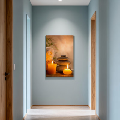 Bain et buanderie Calm Stones Candles Spa Peaceful Atmosp Zen Relaxation