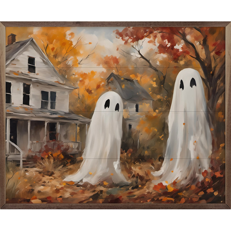 «Two Ghost Companions» sur bois, H 10 po x l 8 po
