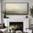 Muted Green Sunrise French Country Landscape Rustic Neutral Large Framed Canvas Print Wall Art Work-93388636-104280927-119598442