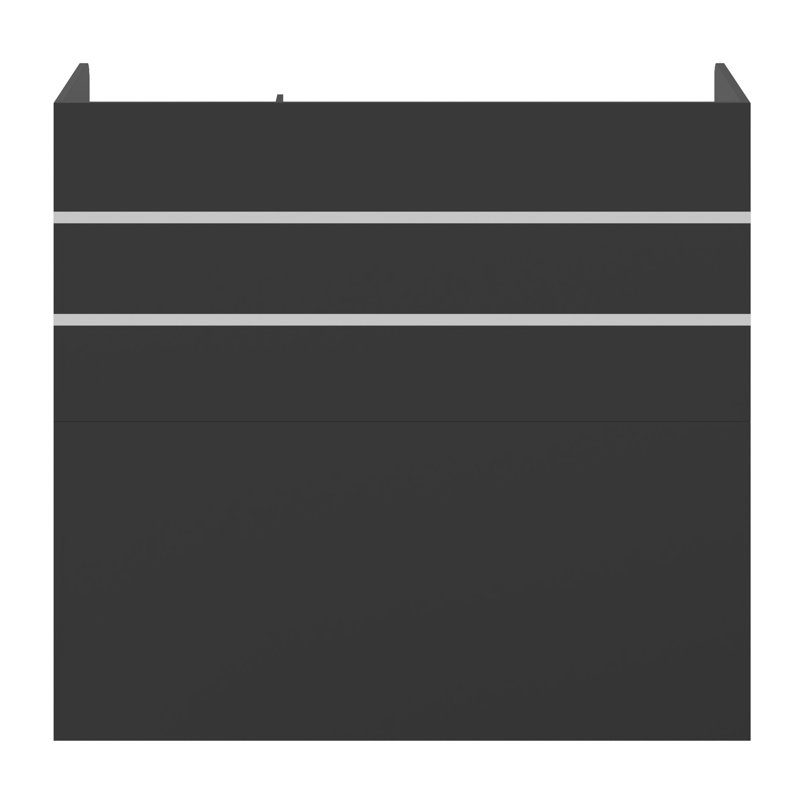Rectangle Manufactured Wood Reception Desk, Pure Black