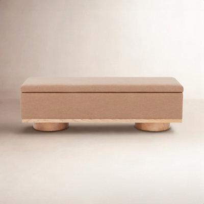 Morje 61" Linen Entryway Bench