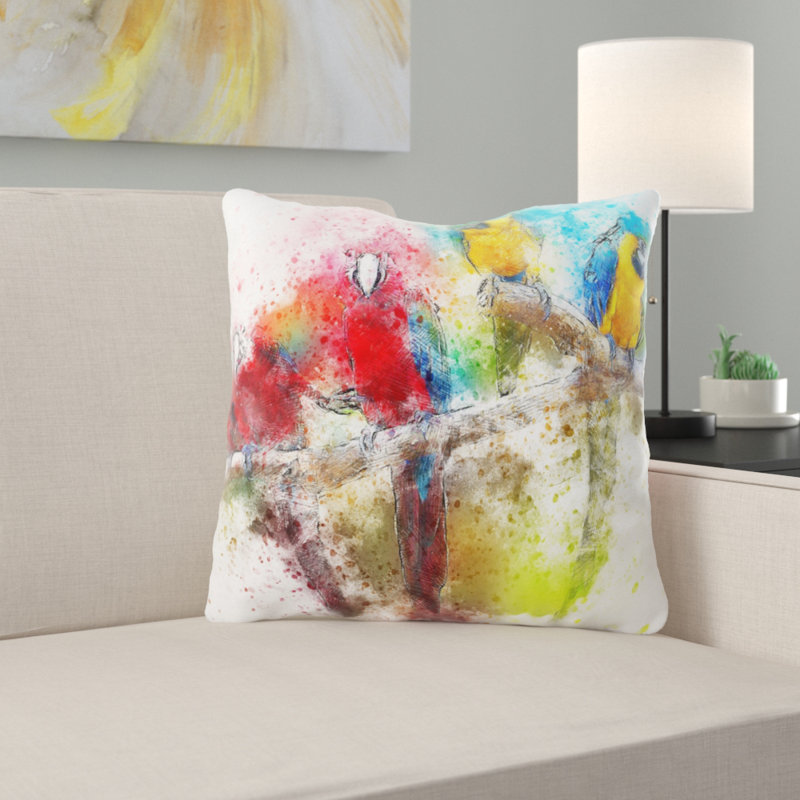 Coussin oiseau Norbert, Microsuède, Intérieur