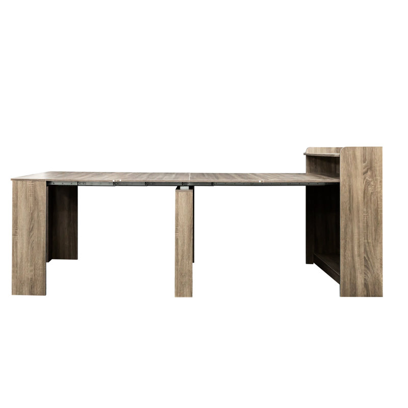 Table de salle à manger extensible avec rangement, convient aux petits espaces de rangement pour la cuisine, la salle à manger et les pièces