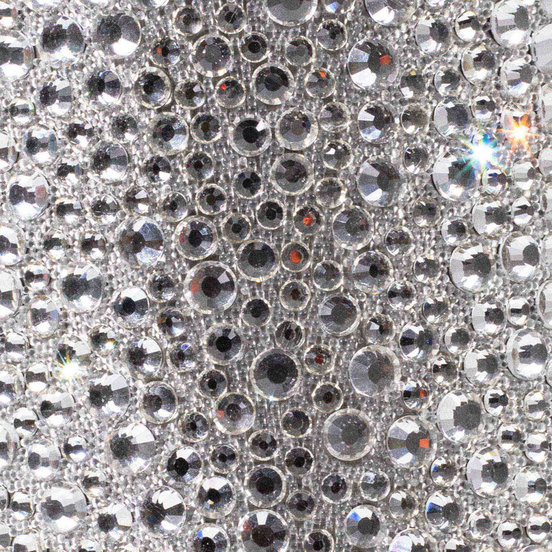 Isolation de boîte en acier inoxydable Strass, Argent argent