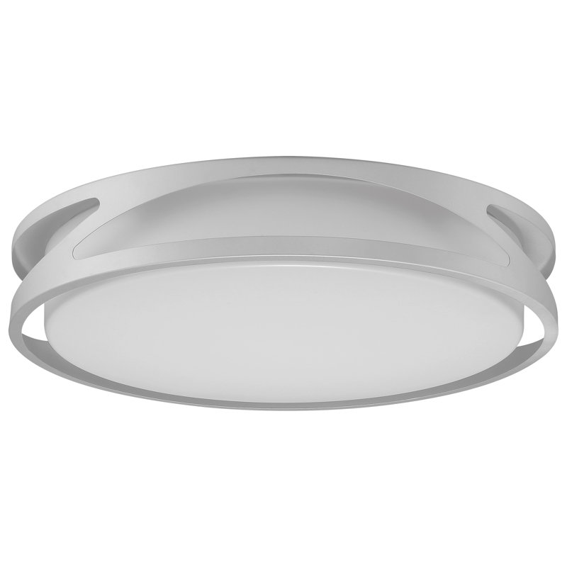 Lucia LED Flush Mount, Satin, 4" H x 18" W x 18" D, 3000K